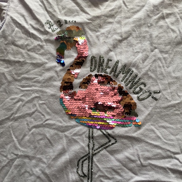 Girls, flamingo T-shirt - Picture 2 of 4